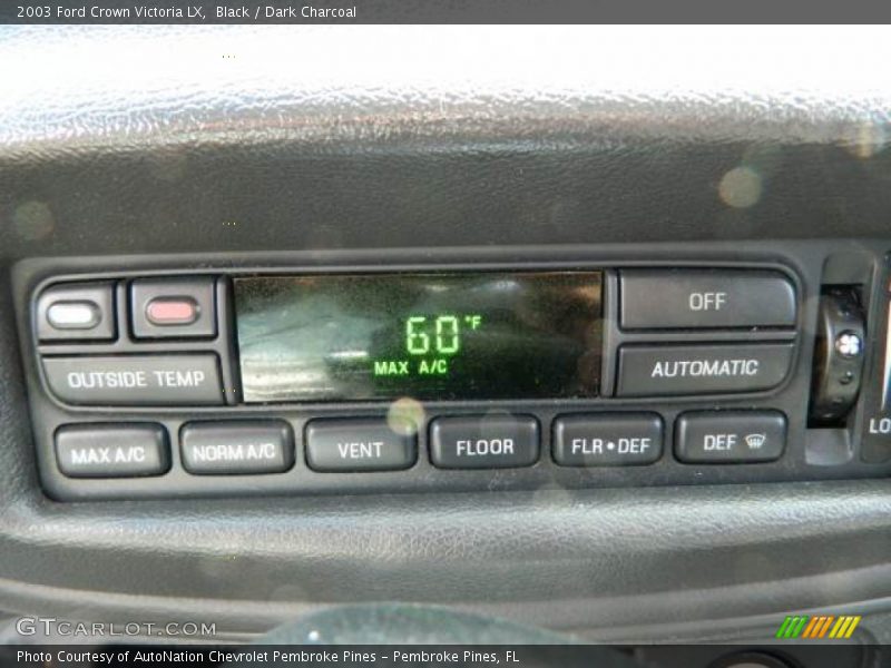 Controls of 2003 Crown Victoria LX
