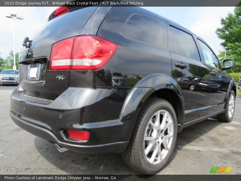 Brilliant Black Crystal Pearl / R/T Black/Red Stitching 2013 Dodge Journey R/T
