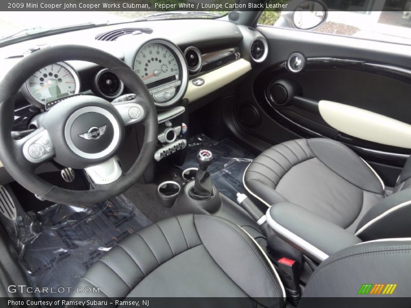 Lounge Carbon Black Leather Interior - 2009 Cooper John Cooper Works Clubman 