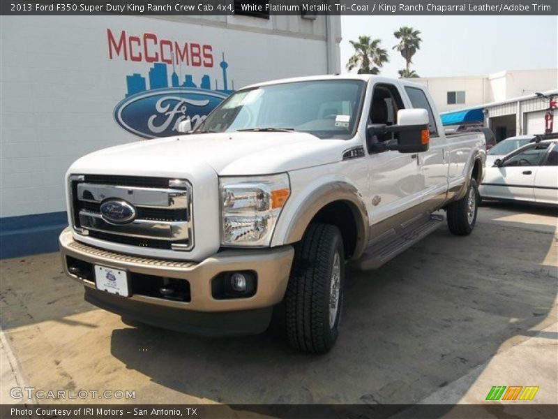 White Platinum Metallic Tri-Coat / King Ranch Chaparral Leather/Adobe Trim 2013 Ford F350 Super Duty King Ranch Crew Cab 4x4