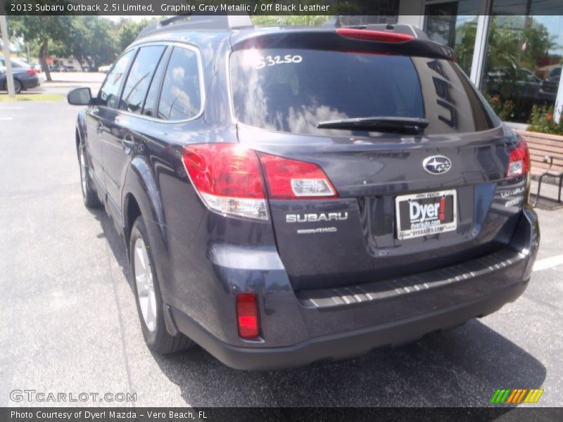 Graphite Gray Metallic / Off Black Leather 2013 Subaru Outback 2.5i Limited