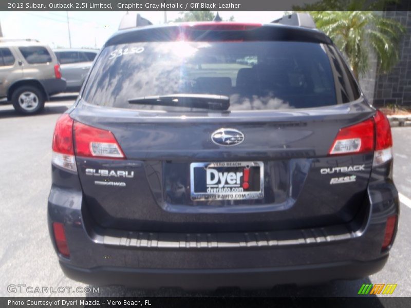 Graphite Gray Metallic / Off Black Leather 2013 Subaru Outback 2.5i Limited