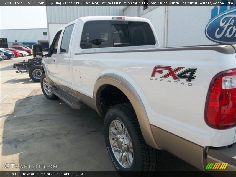 White Platinum Metallic Tri-Coat / King Ranch Chaparral Leather/Adobe Trim 2013 Ford F350 Super Duty King Ranch Crew Cab 4x4