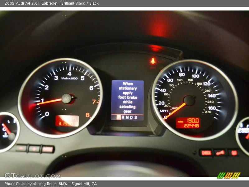 Brilliant Black / Black 2009 Audi A4 2.0T Cabriolet