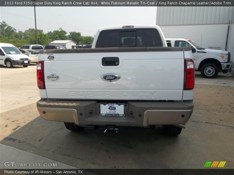 White Platinum Metallic Tri-Coat / King Ranch Chaparral Leather/Adobe Trim 2013 Ford F350 Super Duty King Ranch Crew Cab 4x4