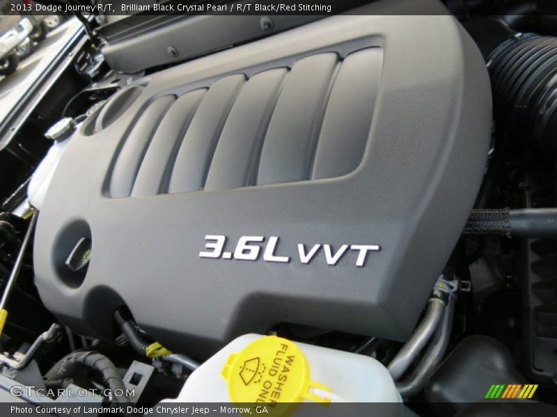 Brilliant Black Crystal Pearl / R/T Black/Red Stitching 2013 Dodge Journey R/T