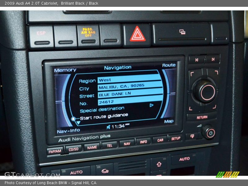 Brilliant Black / Black 2009 Audi A4 2.0T Cabriolet