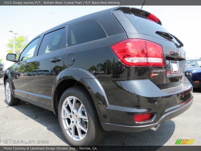 Brilliant Black Crystal Pearl / R/T Black/Red Stitching 2013 Dodge Journey R/T