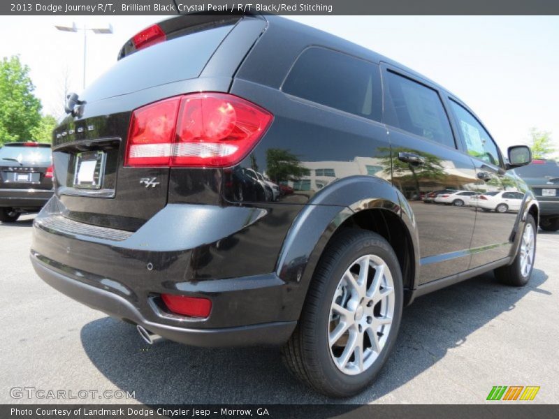 Brilliant Black Crystal Pearl / R/T Black/Red Stitching 2013 Dodge Journey R/T