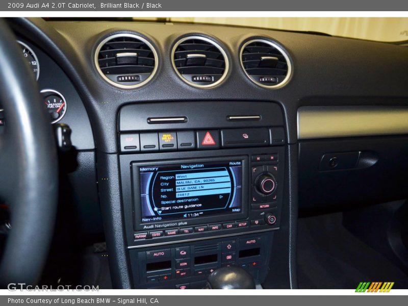 Brilliant Black / Black 2009 Audi A4 2.0T Cabriolet
