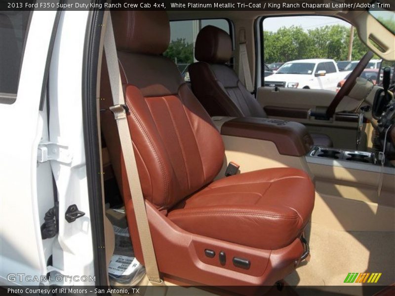 White Platinum Metallic Tri-Coat / King Ranch Chaparral Leather/Adobe Trim 2013 Ford F350 Super Duty King Ranch Crew Cab 4x4