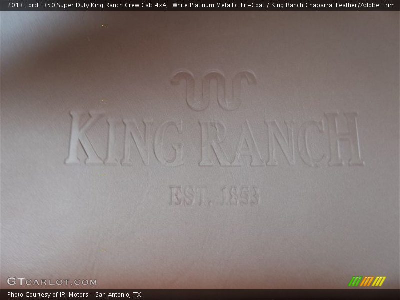 White Platinum Metallic Tri-Coat / King Ranch Chaparral Leather/Adobe Trim 2013 Ford F350 Super Duty King Ranch Crew Cab 4x4