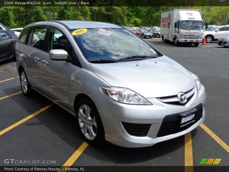 Sunlight Silver / Black 2008 Mazda MAZDA5 Sport