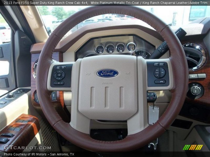 White Platinum Metallic Tri-Coat / King Ranch Chaparral Leather/Adobe Trim 2013 Ford F350 Super Duty King Ranch Crew Cab 4x4