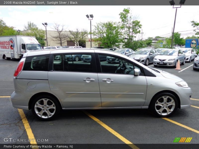 Sunlight Silver / Black 2008 Mazda MAZDA5 Sport