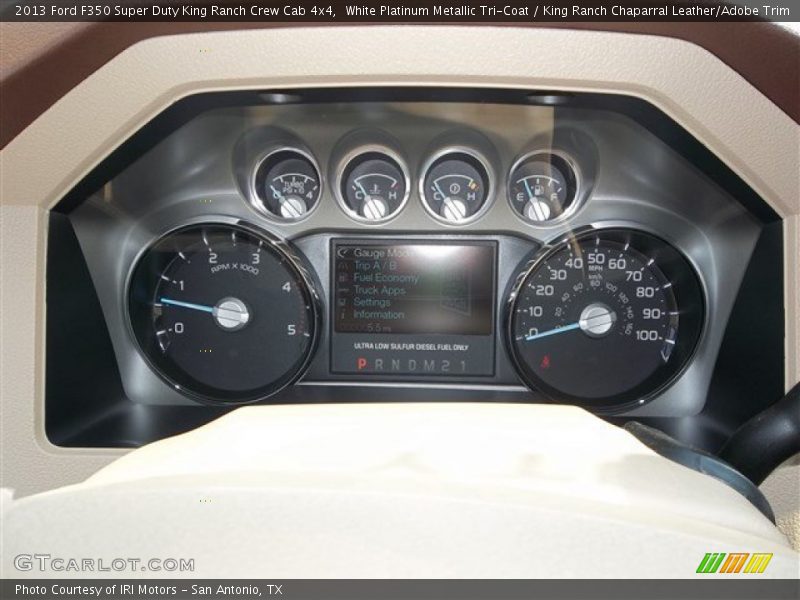 White Platinum Metallic Tri-Coat / King Ranch Chaparral Leather/Adobe Trim 2013 Ford F350 Super Duty King Ranch Crew Cab 4x4