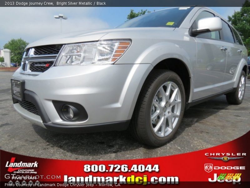 Bright Silver Metallic / Black 2013 Dodge Journey Crew