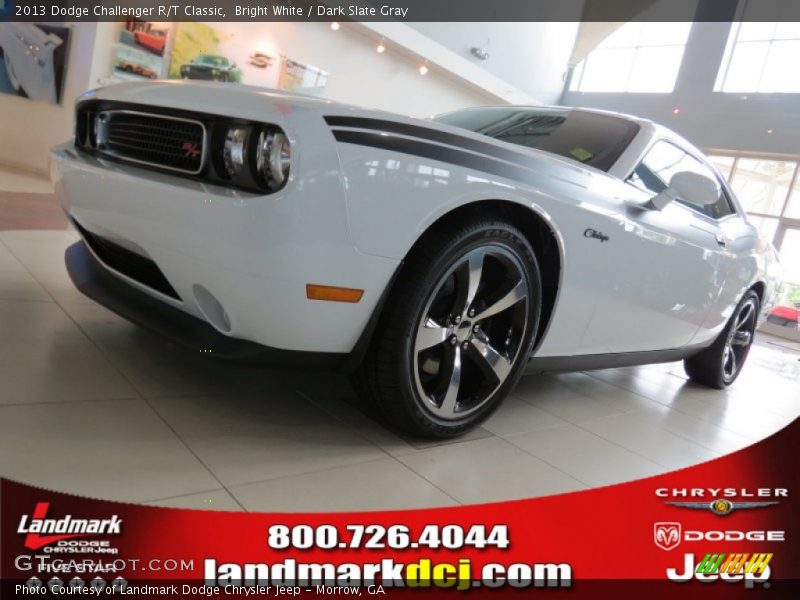 Bright White / Dark Slate Gray 2013 Dodge Challenger R/T Classic