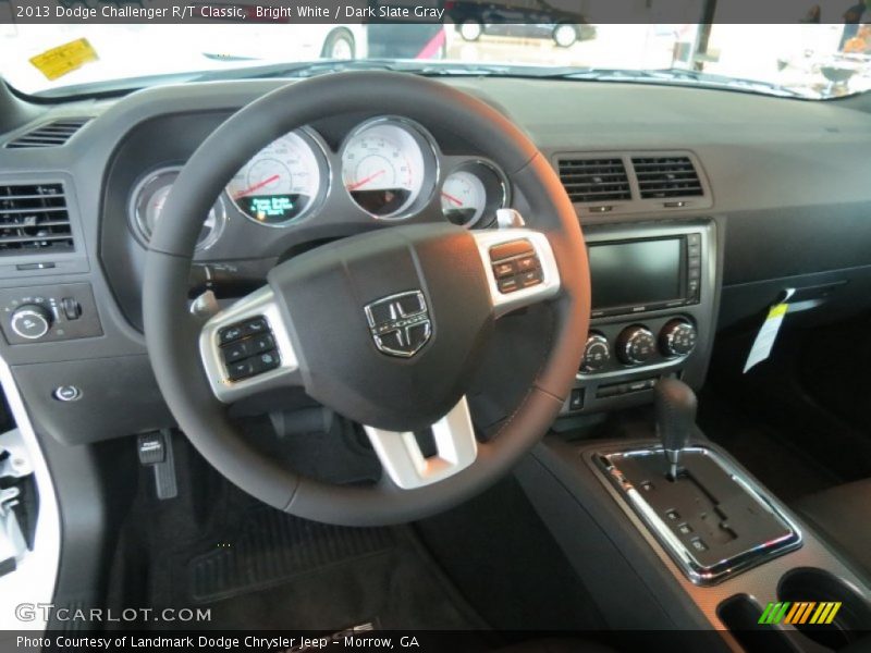 Bright White / Dark Slate Gray 2013 Dodge Challenger R/T Classic