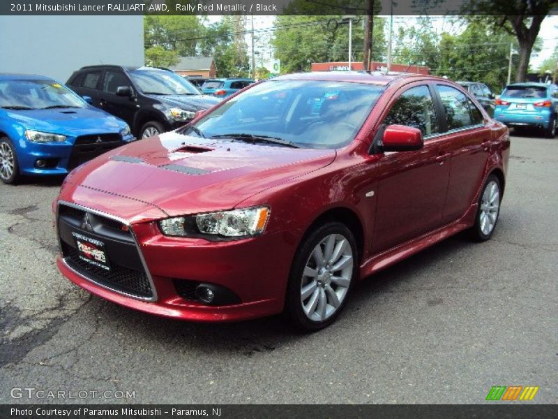 Rally Red Metallic / Black 2011 Mitsubishi Lancer RALLIART AWD
