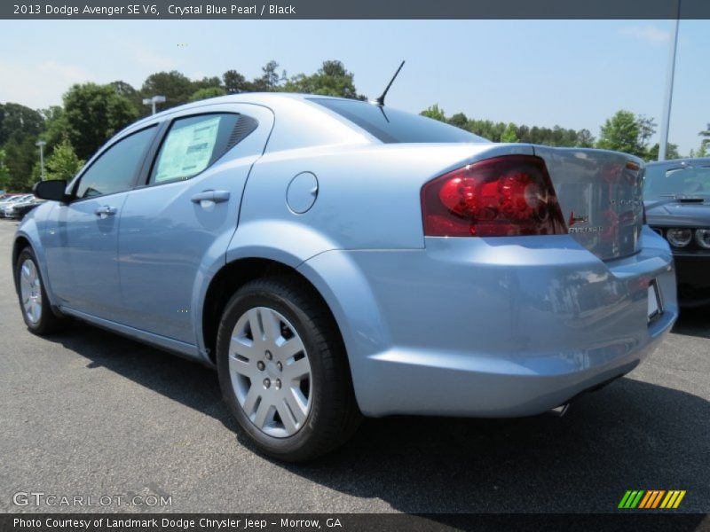 Crystal Blue Pearl / Black 2013 Dodge Avenger SE V6
