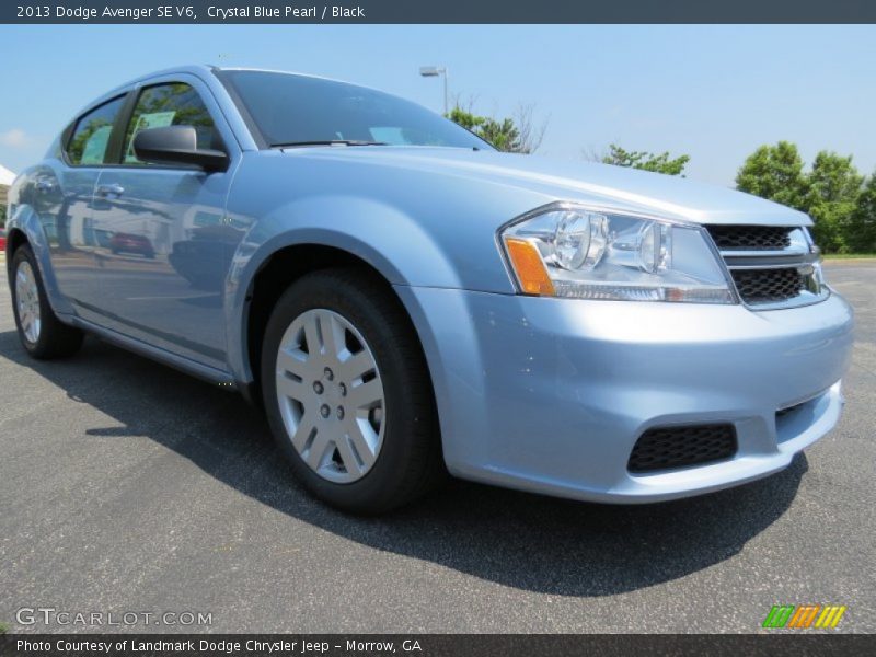 Crystal Blue Pearl / Black 2013 Dodge Avenger SE V6