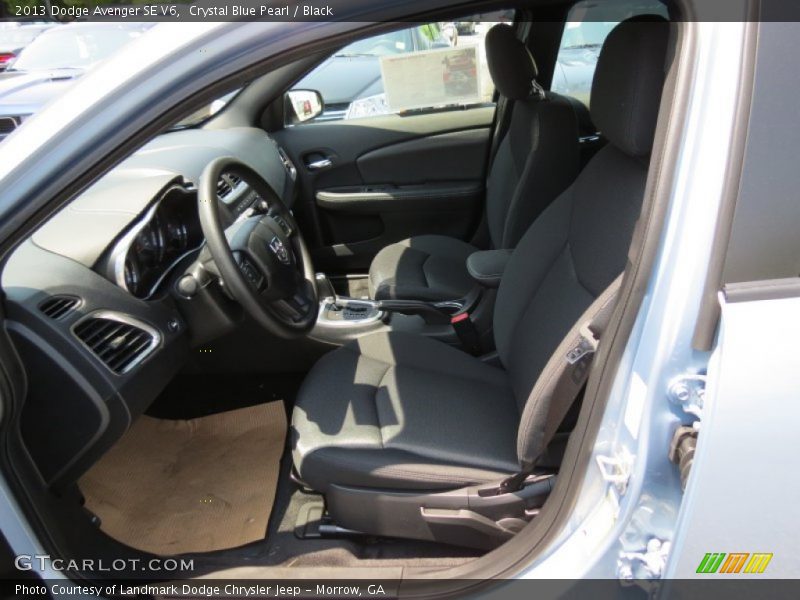 Crystal Blue Pearl / Black 2013 Dodge Avenger SE V6