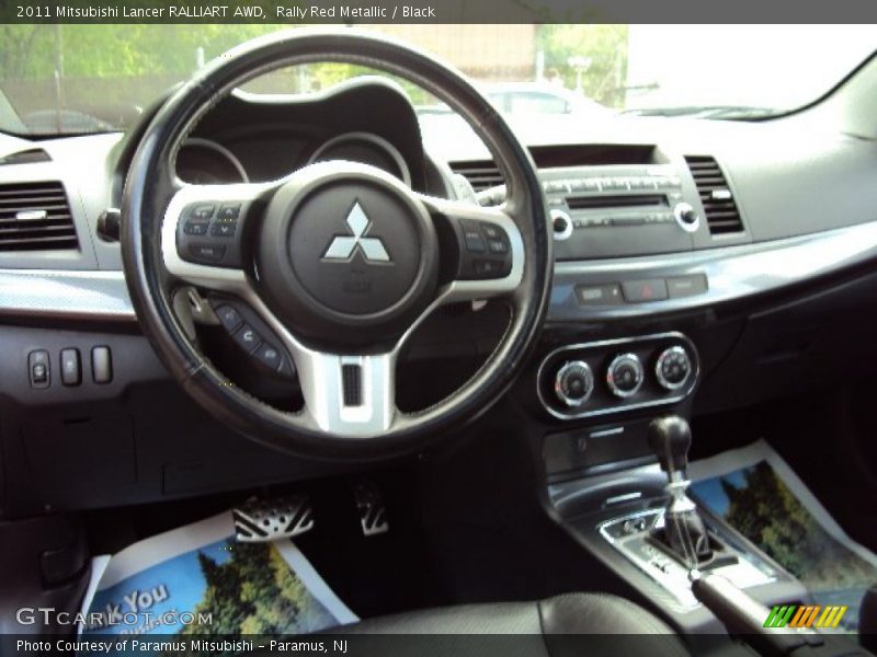 Rally Red Metallic / Black 2011 Mitsubishi Lancer RALLIART AWD