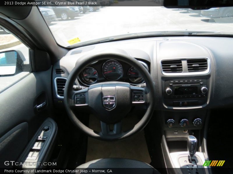 Crystal Blue Pearl / Black 2013 Dodge Avenger SE V6