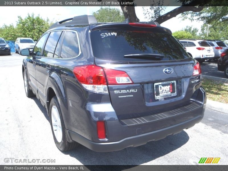 Graphite Gray Metallic / Off Black Leather 2013 Subaru Outback 2.5i Limited