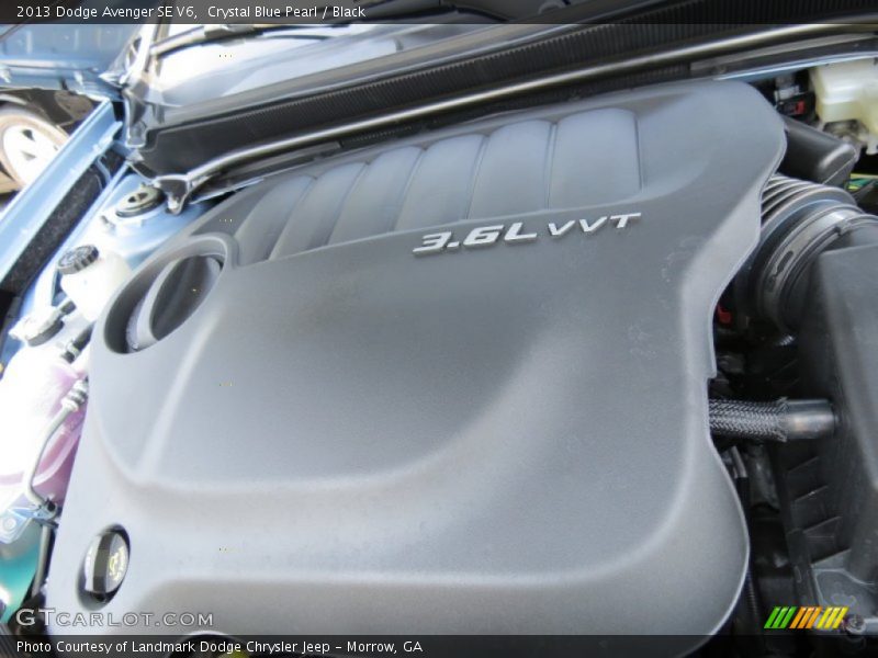 Crystal Blue Pearl / Black 2013 Dodge Avenger SE V6