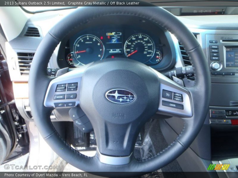 Graphite Gray Metallic / Off Black Leather 2013 Subaru Outback 2.5i Limited