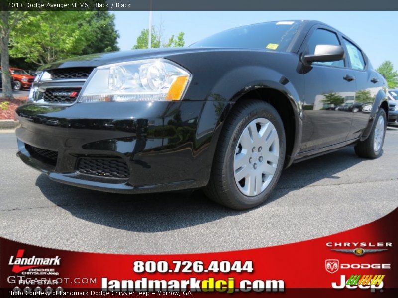 Black / Black 2013 Dodge Avenger SE V6