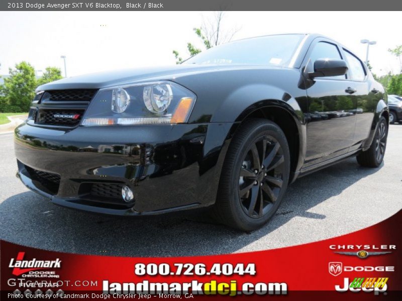 Black / Black 2013 Dodge Avenger SXT V6 Blacktop