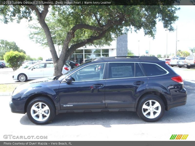 Deep Indigo Pearl / Warm Ivory Leather 2013 Subaru Outback 2.5i Limited