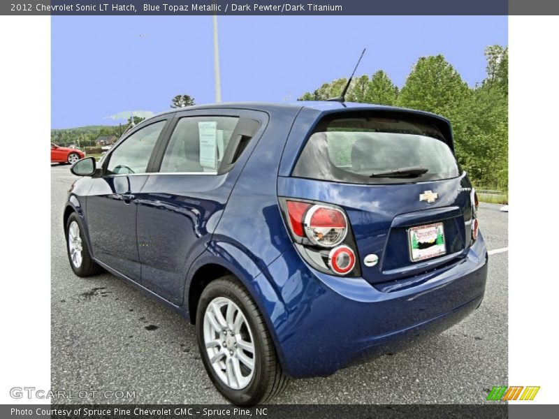 Blue Topaz Metallic / Dark Pewter/Dark Titanium 2012 Chevrolet Sonic LT Hatch