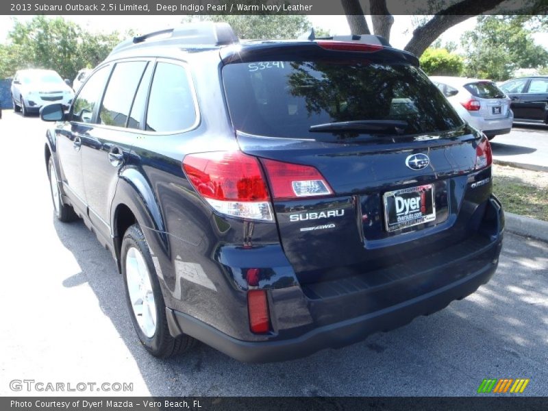 Deep Indigo Pearl / Warm Ivory Leather 2013 Subaru Outback 2.5i Limited