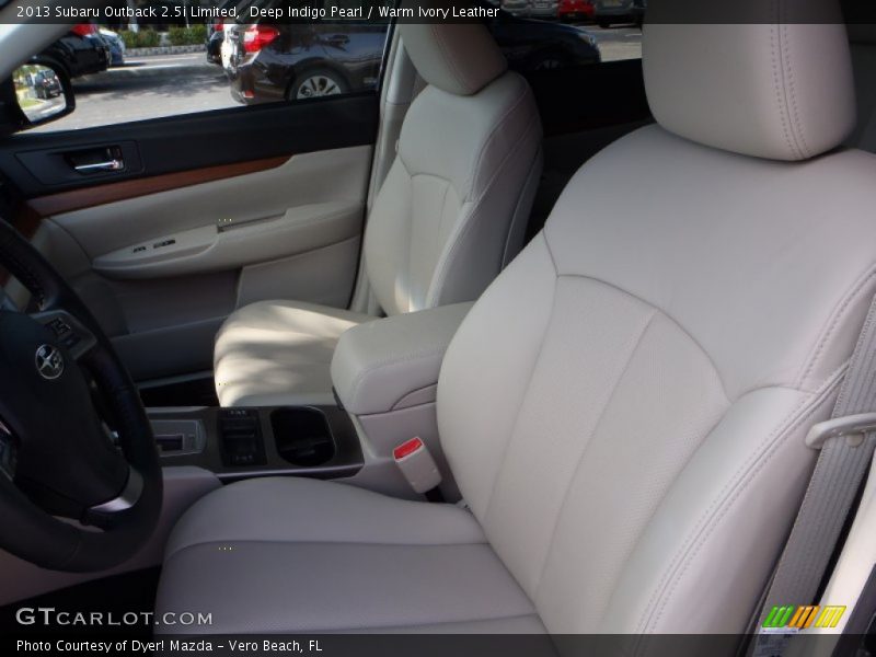 Deep Indigo Pearl / Warm Ivory Leather 2013 Subaru Outback 2.5i Limited