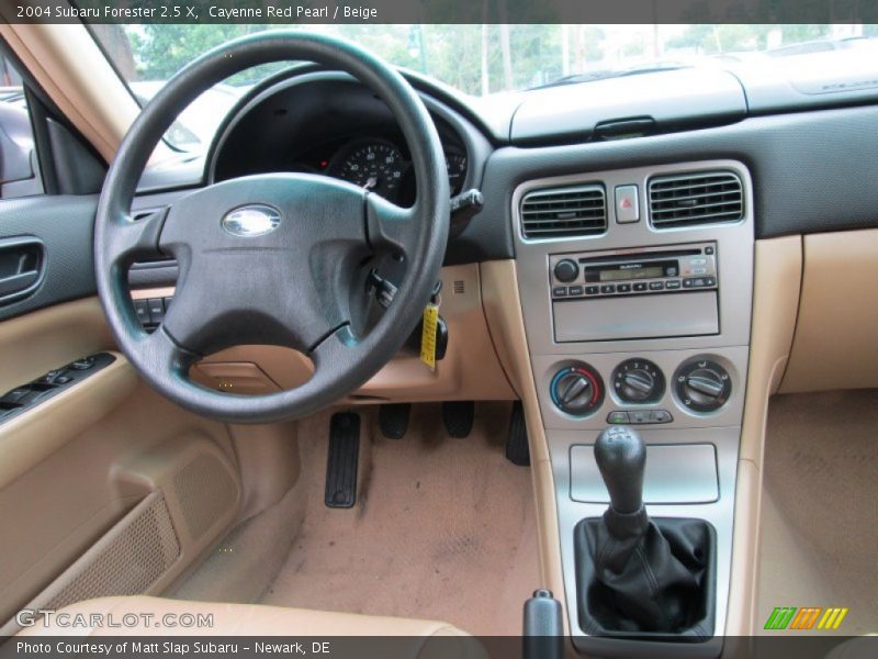 Cayenne Red Pearl / Beige 2004 Subaru Forester 2.5 X