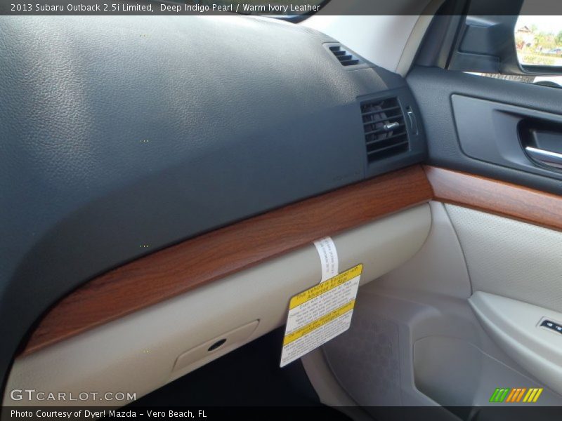 Deep Indigo Pearl / Warm Ivory Leather 2013 Subaru Outback 2.5i Limited