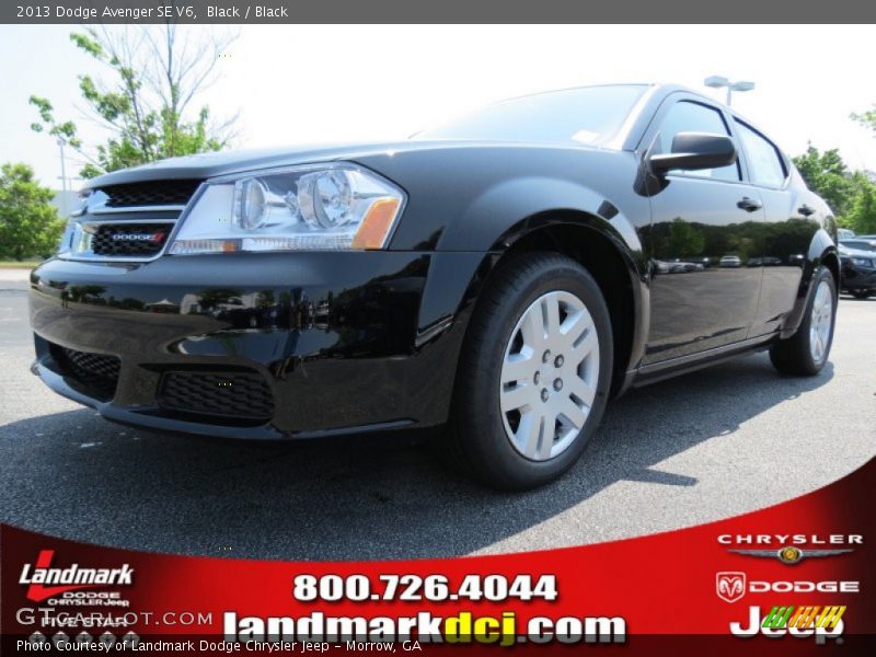 Black / Black 2013 Dodge Avenger SE V6