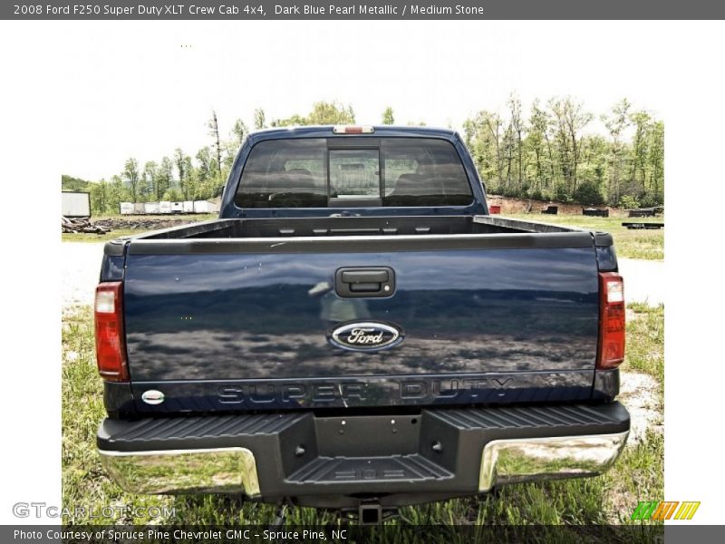 Dark Blue Pearl Metallic / Medium Stone 2008 Ford F250 Super Duty XLT Crew Cab 4x4