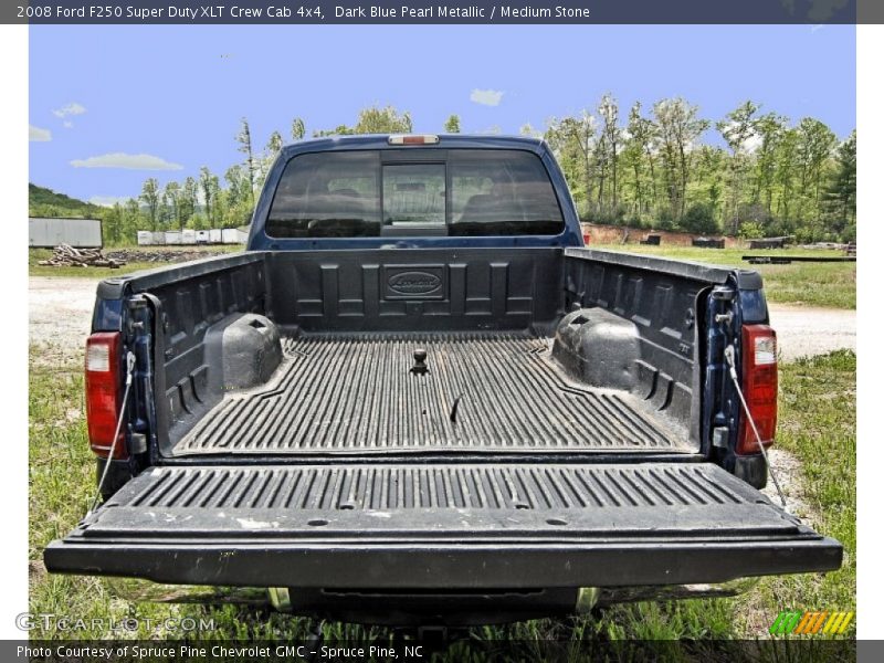 Dark Blue Pearl Metallic / Medium Stone 2008 Ford F250 Super Duty XLT Crew Cab 4x4