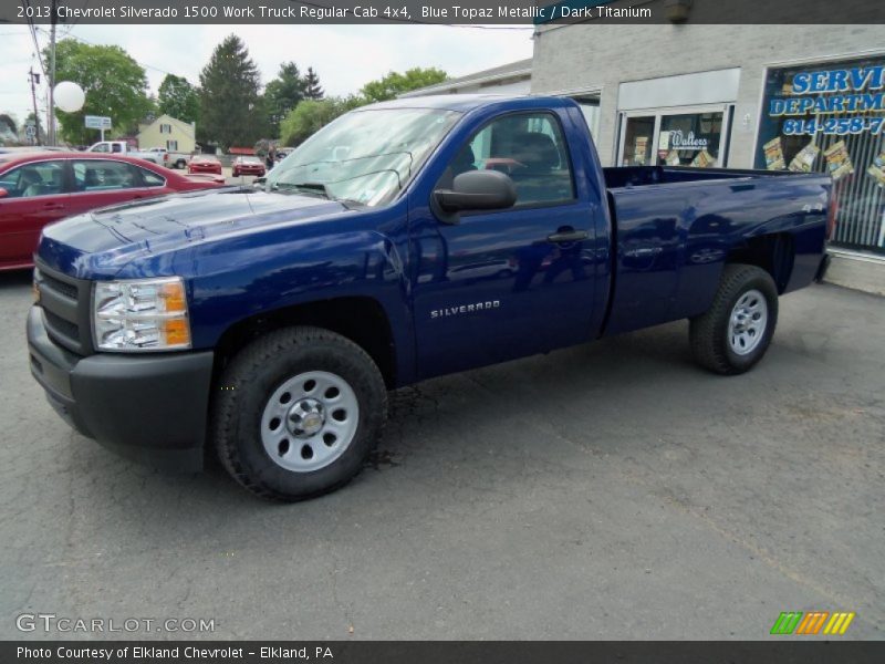 Blue Topaz Metallic / Dark Titanium 2013 Chevrolet Silverado 1500 Work Truck Regular Cab 4x4