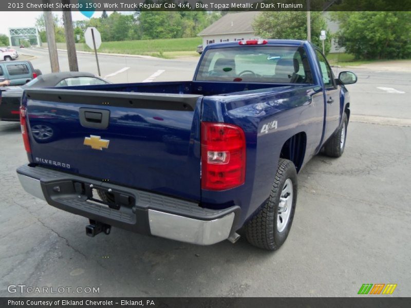 Blue Topaz Metallic / Dark Titanium 2013 Chevrolet Silverado 1500 Work Truck Regular Cab 4x4
