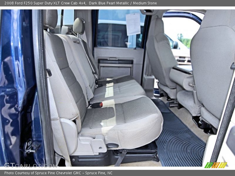 Dark Blue Pearl Metallic / Medium Stone 2008 Ford F250 Super Duty XLT Crew Cab 4x4