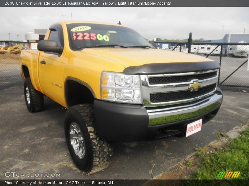 Yellow / Light Titanium/Ebony Accents 2008 Chevrolet Silverado 1500 LT Regular Cab 4x4