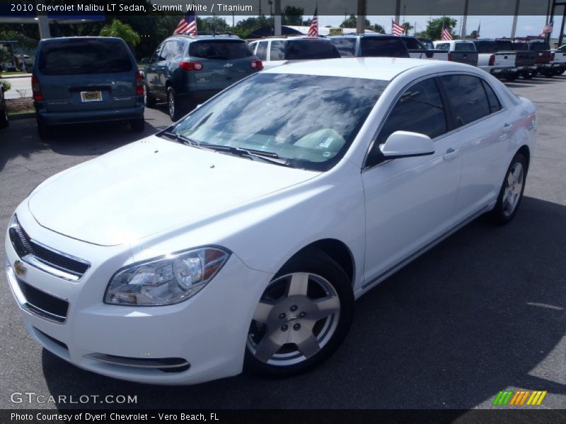 Summit White / Titanium 2010 Chevrolet Malibu LT Sedan