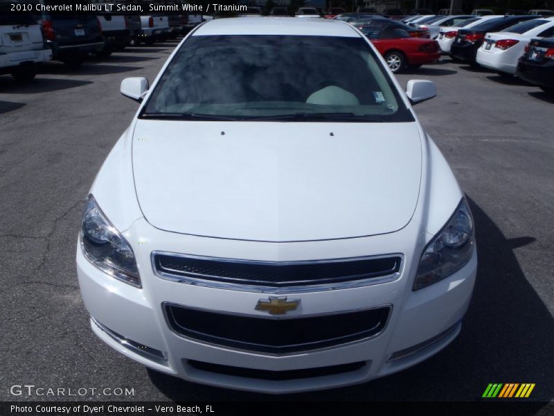 Summit White / Titanium 2010 Chevrolet Malibu LT Sedan