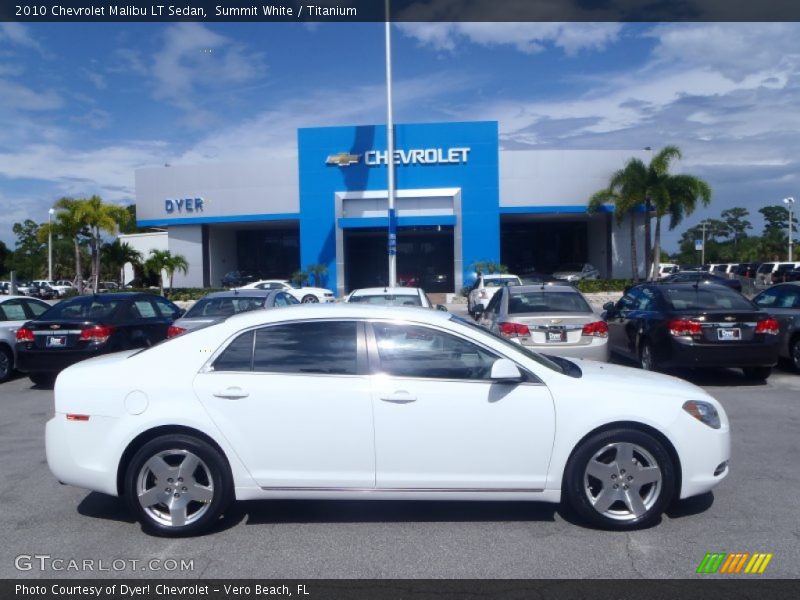 Summit White / Titanium 2010 Chevrolet Malibu LT Sedan